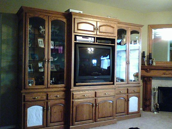 Custom Oak Wall Unit