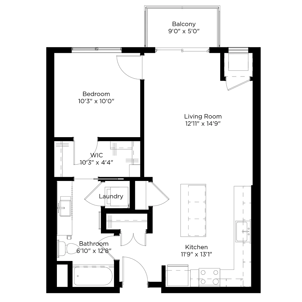 Floor plan B1-D