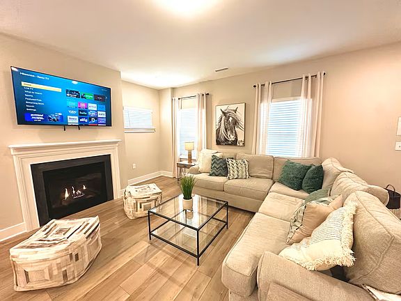 Open living room on main floor for the family to gather