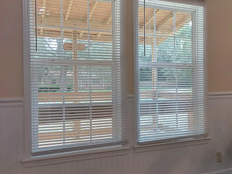 View out the Living Room windows to the front deck.