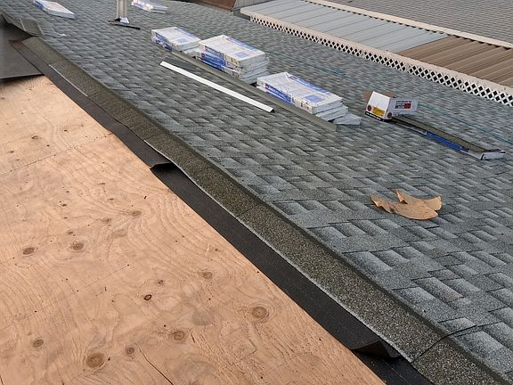 New plywood and roofing