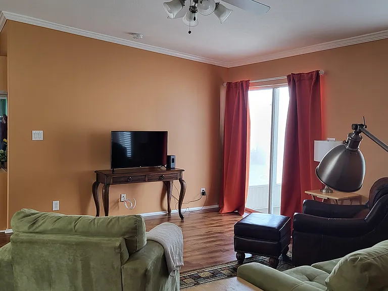 Living room and slider to lanai