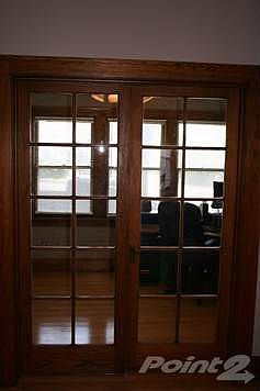 French doors to sunroon/den/office
