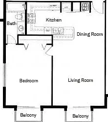 1 BR / 1 BA - 740 sq. ft. 1 BR / 1 BA - 740 sq. ft.