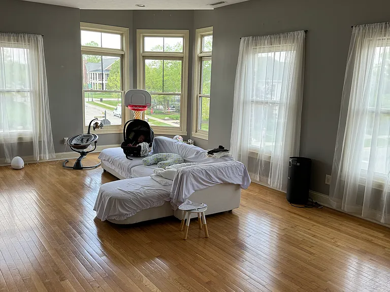 Then you will see a huge living room with several large windows, including a bay window that is perfect for some reading on any day!