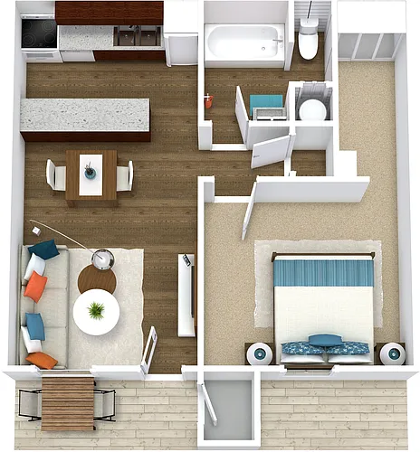 Floor plan 1 Bed