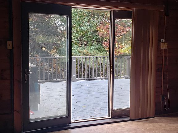 Great room opening to deck