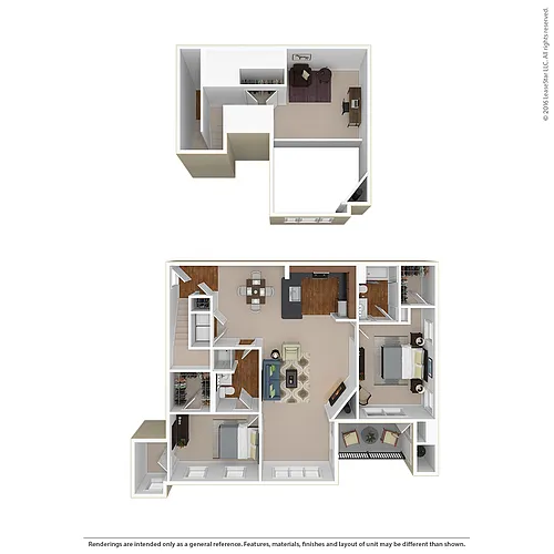 Floor plan Cameron-1 A w/Sunroom and Loft