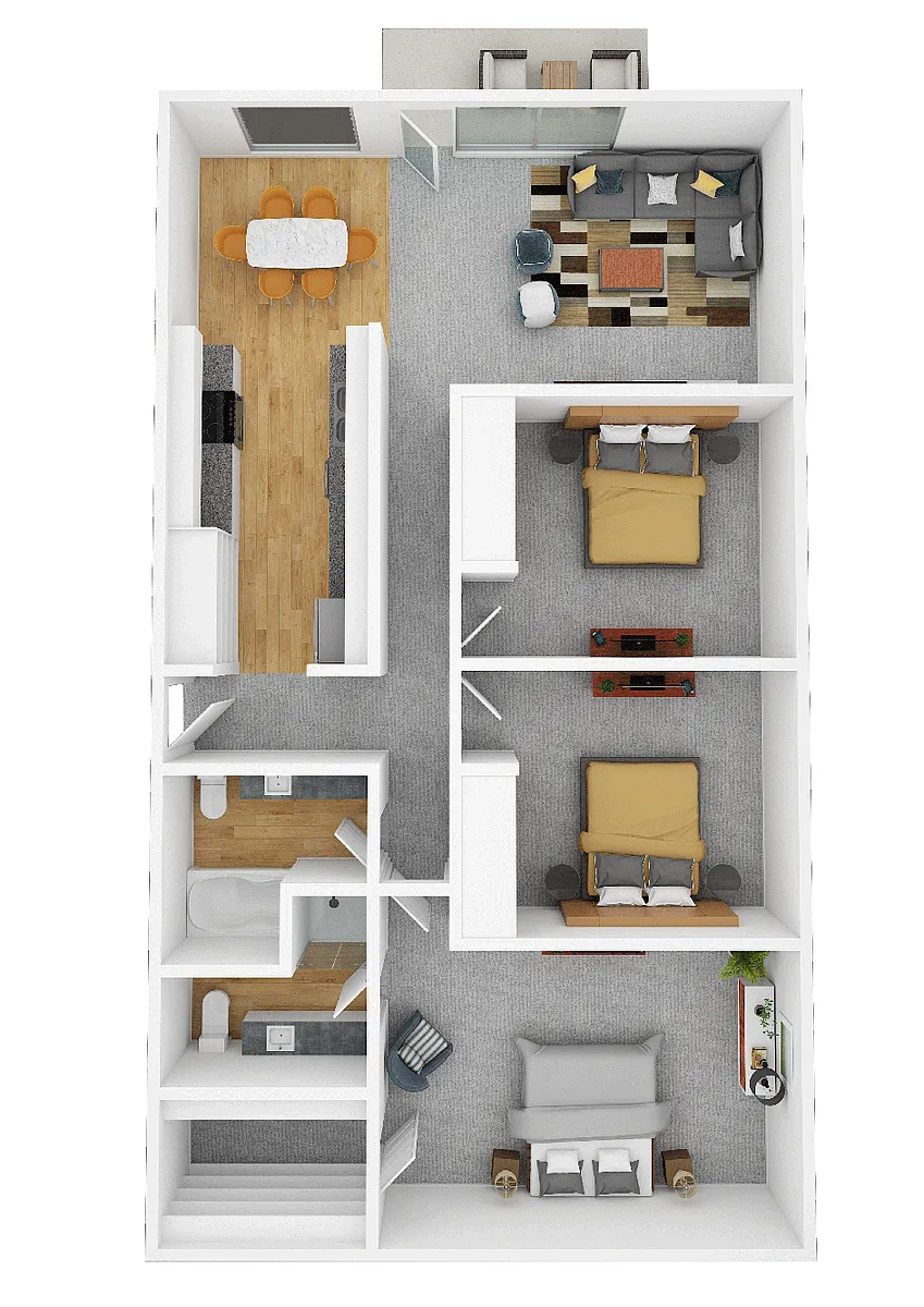 Floor plan 3 Bed 2 Bath - A