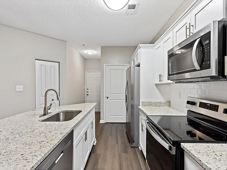 Renovated apartments feature stainless steel appliances