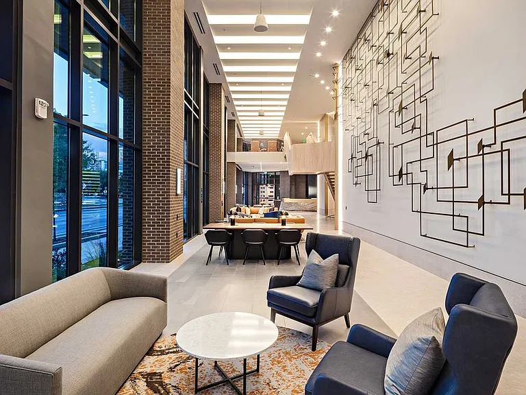 Open area lobby with common area seating