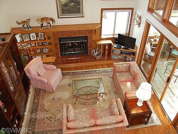 Living room of open layout