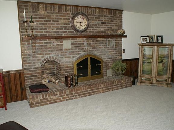 Stunning brick fireplace
