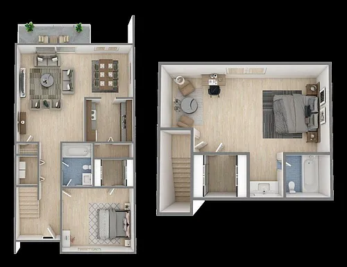 Floor plan 2 Bedroom, 2 Bathroom