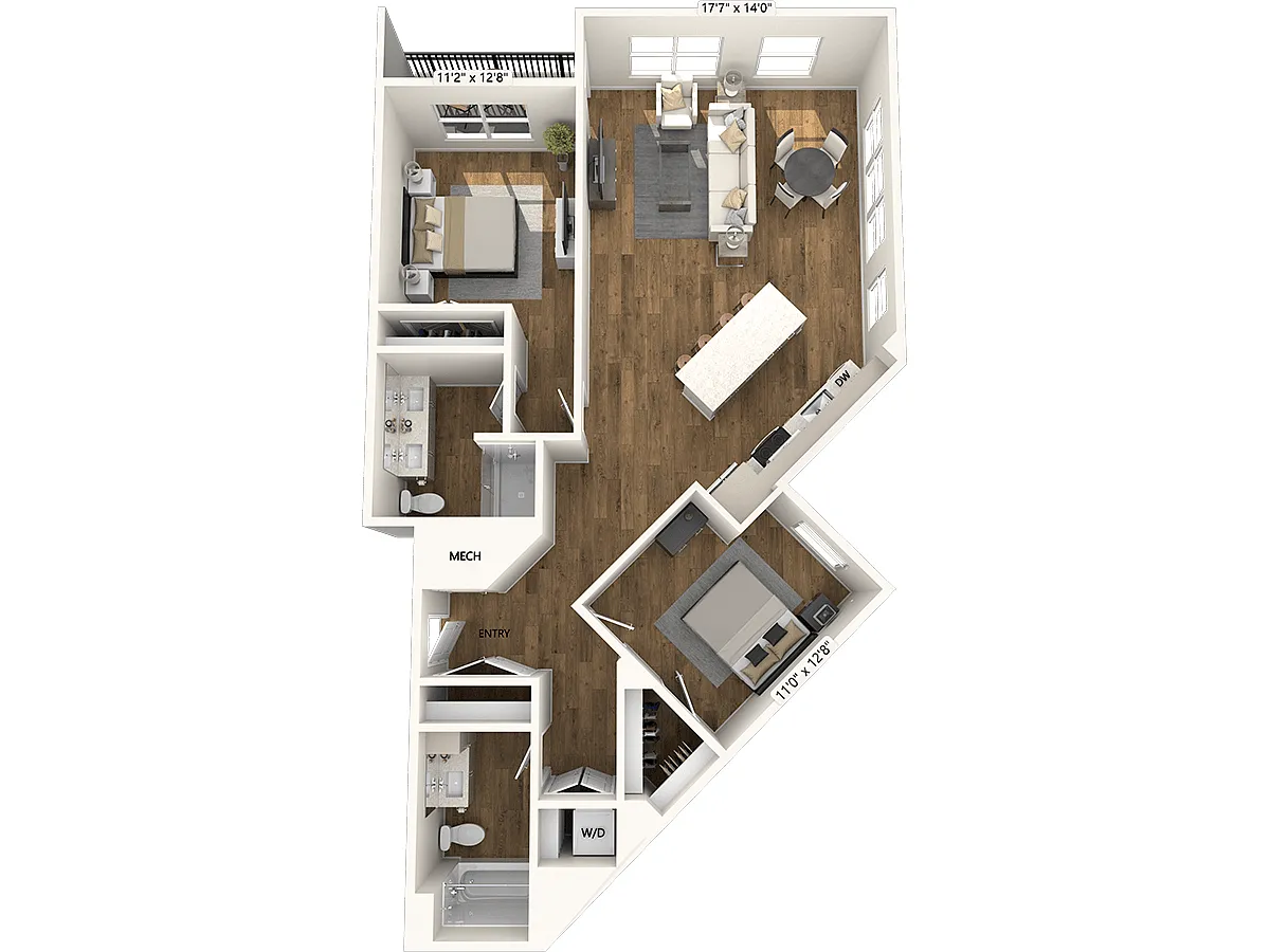 Floor plan B7-1189-1236sf-FinishIV-Variation