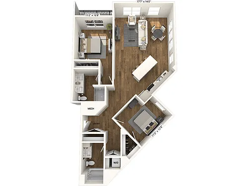 Floor plan B7-1189-1236sf-FinishIV-Variation
