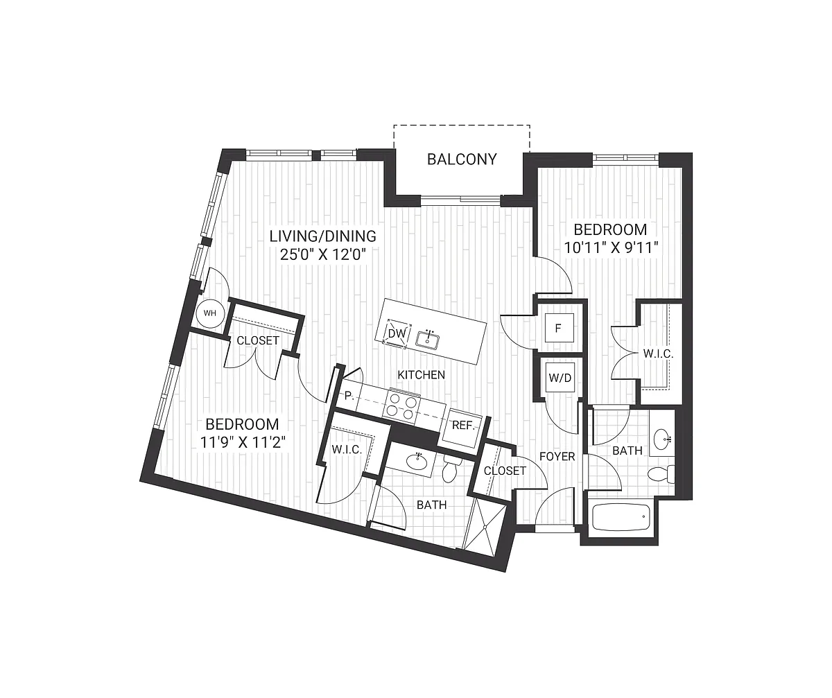 Floor plan Two Bedroom Floorplans