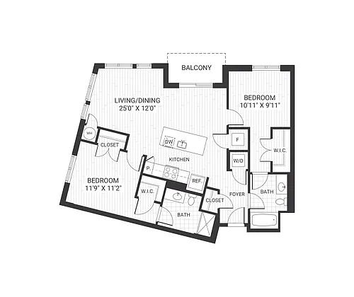Floor plan Two Bedroom Floorplans
