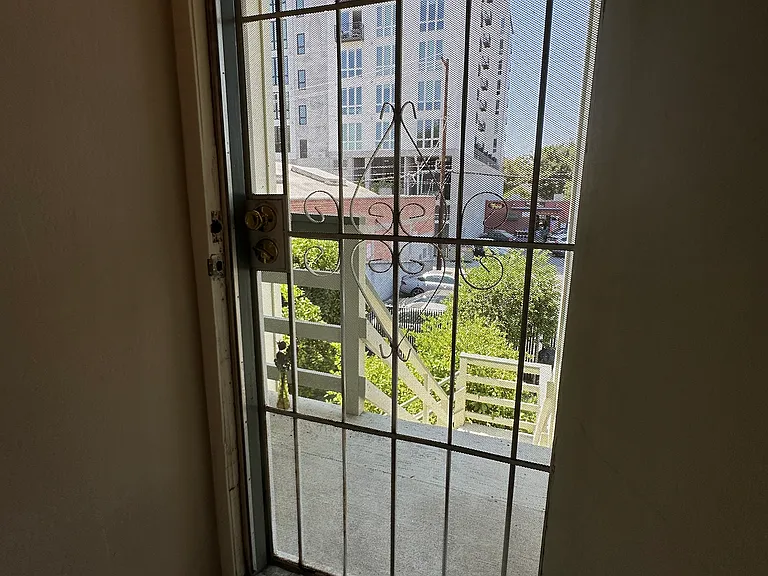 Back door with security gate