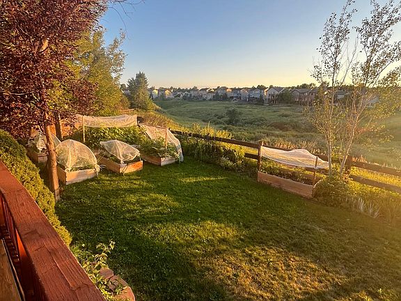 Backyard w/ Raised Garden Beds with Irrigation