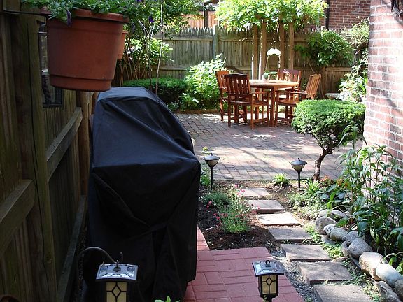 extended patio on side of unit