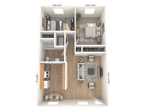 Floor plan 2X1 10B