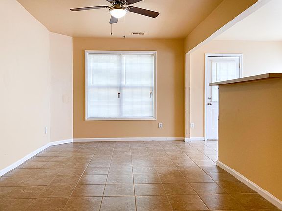 Downstairs hallway looking into family room with huge hall closet on left