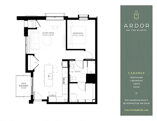 Floor plan Caraway | Penthouse