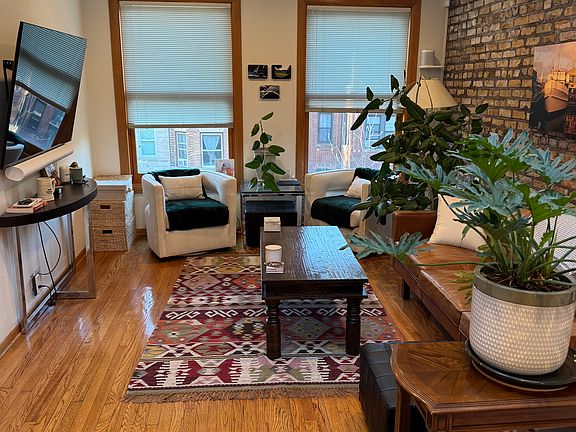 Living room south facing windows