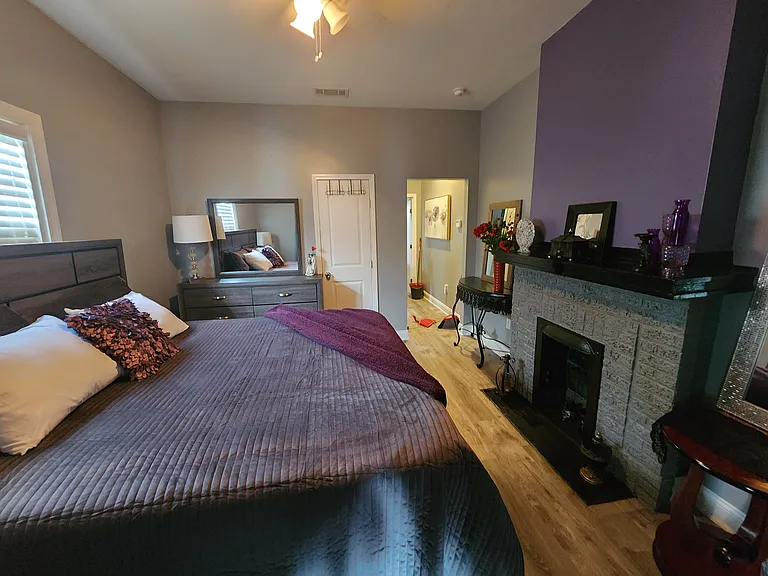 First bedroom has a king sized bed
