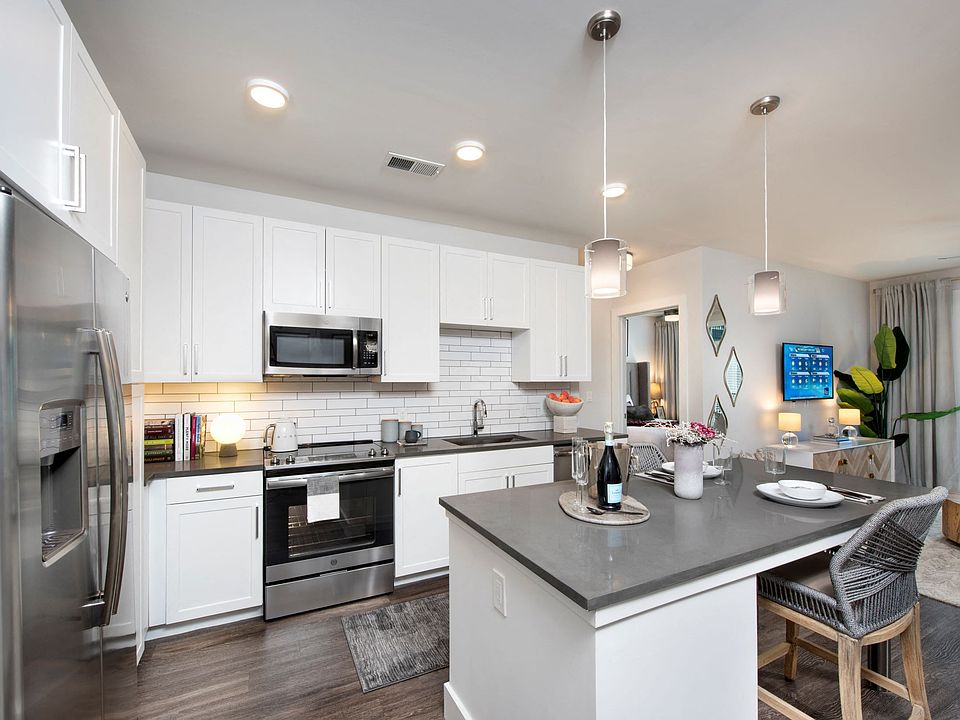 Kitchen with stainless steel appliances
