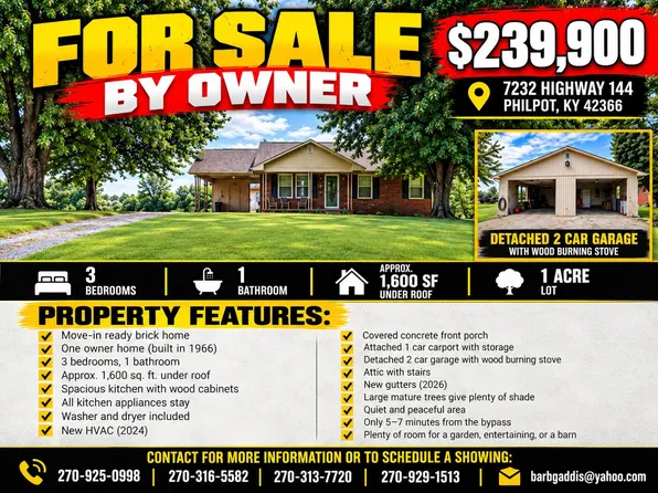 7232 State Route Hwy #144, Philpot, KY 42366