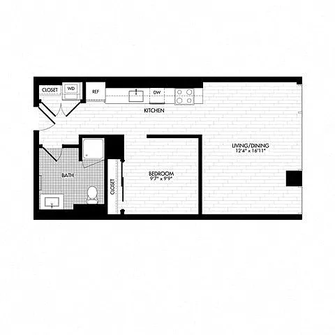 Floor plan Jr 1A-C (Affordable Housing)