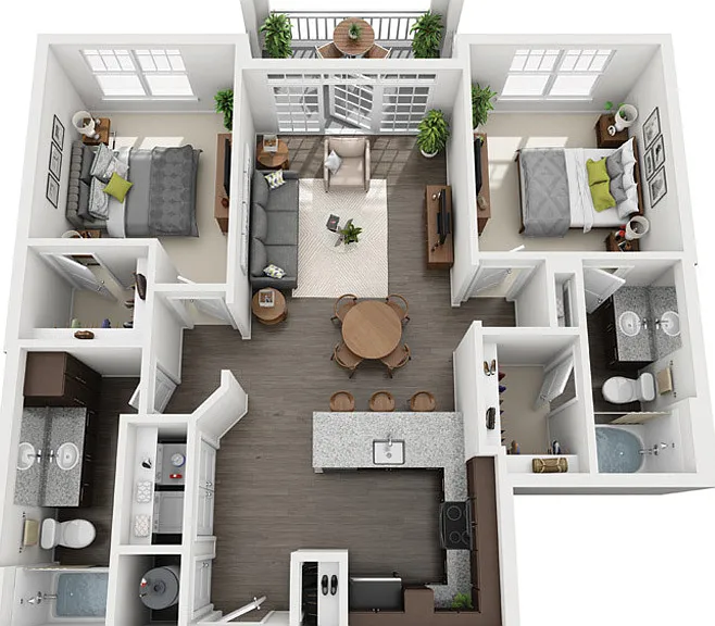B6-Live/Work floor plan Fountains Matthews