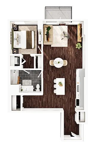Floor plan A11 + Den