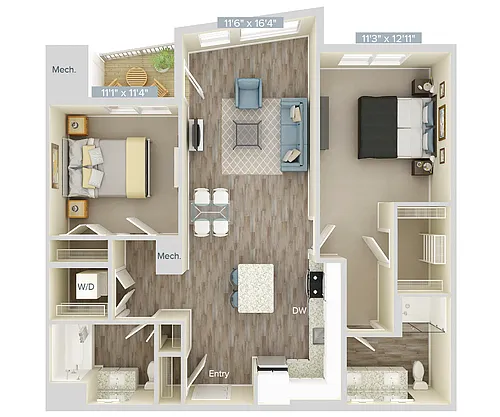 Floor plan B2-1094-1227