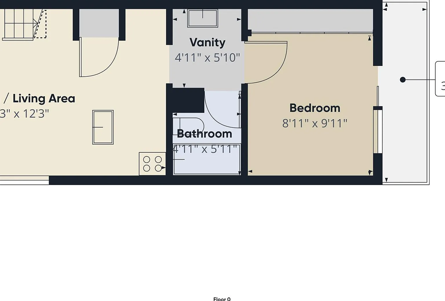 2 bed, 1.0 bath, 509 sqft, $975 — Photo 4