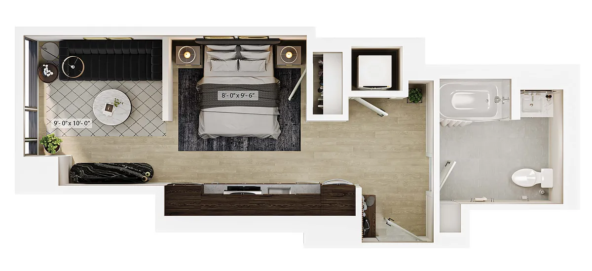 Floor plan Studio-S5 ADA