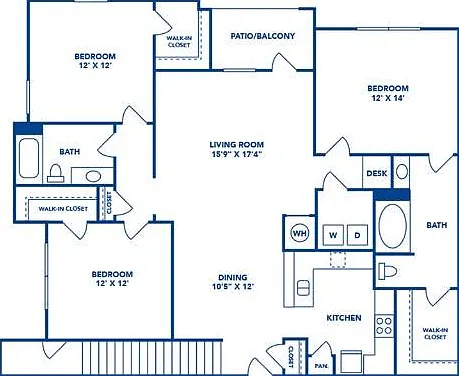 3 Bedroom | 2 Bath | 1479 SF 3 Bedroom | 2 Bath | 1479 SF