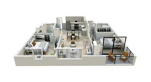 Floor plan 2 Bedroom B