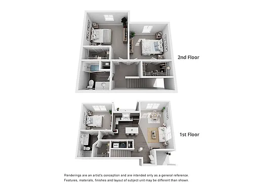 Floor plan Three Bedroom, Two Bath