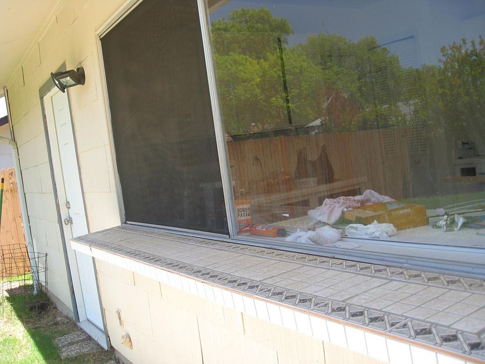 Outside kitchen window shelf