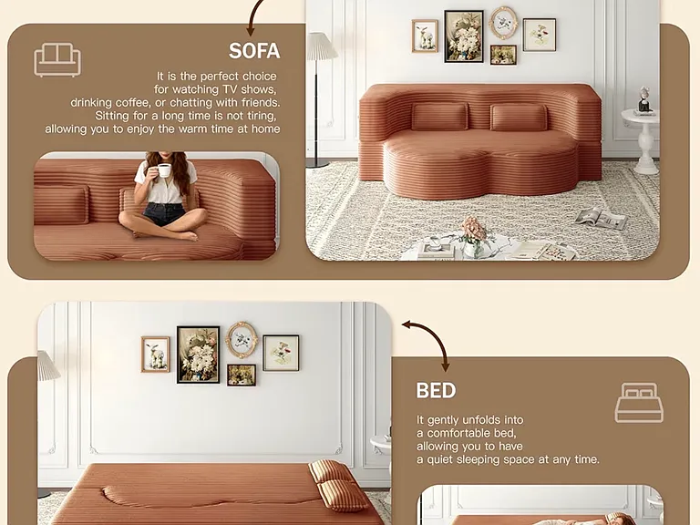 Sofa Bed located in Workroom area, example of layout, can sleep up to 2 comfortably. (Queen size bed)