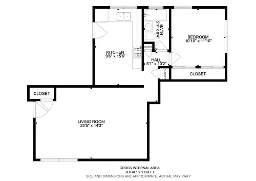 Floor plan One Bedroom