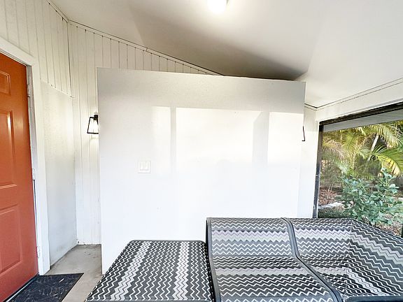 Private screened porch with outdoor furniture (can also remove).