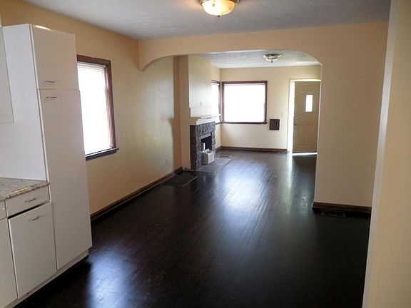 View from kitchen into living room