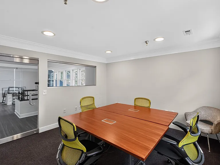 Elevate your work life at Eagle Rock Apartments at Columbia Pike with a modern conference room designed for collaboration and productivity. Enjoy an inviting space that inspires creativity. Schedule your tour today and envision your new office environment