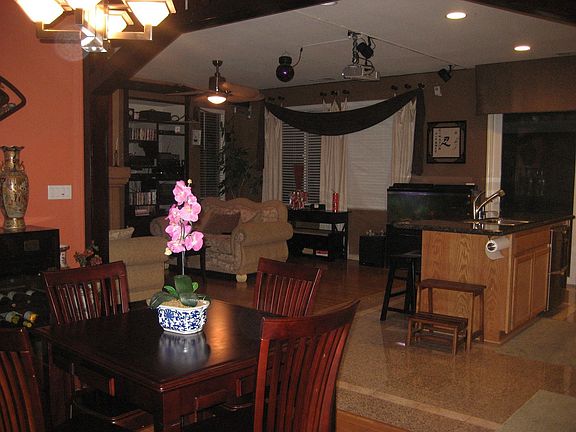 kitchen view of family room