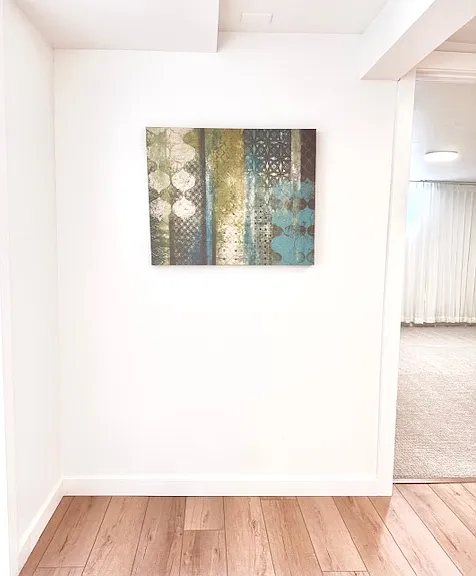 Wall art in the hallway.