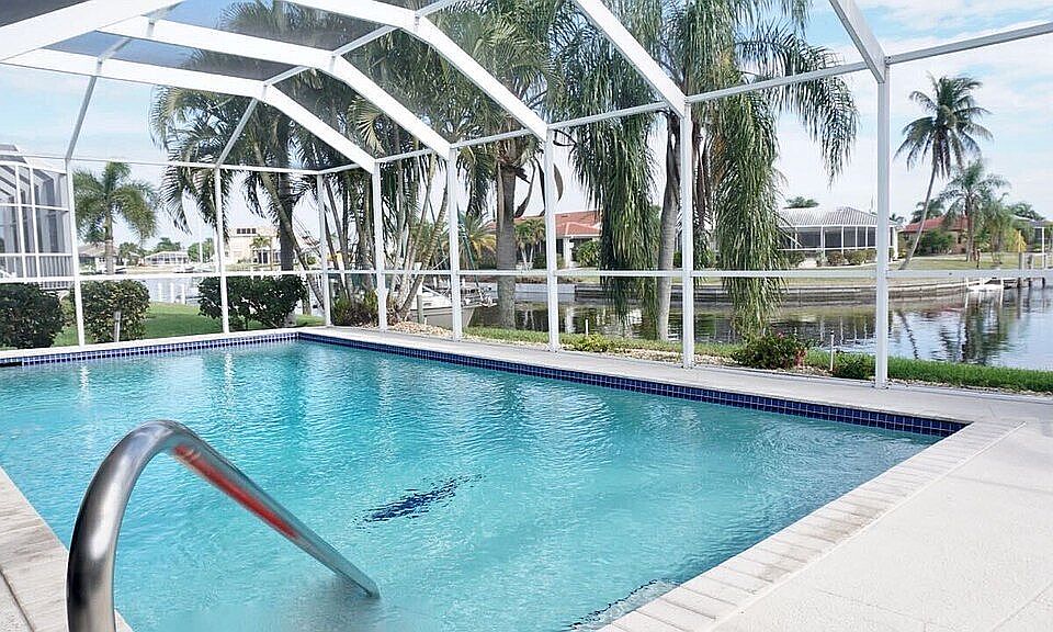 Huge pool with deep end